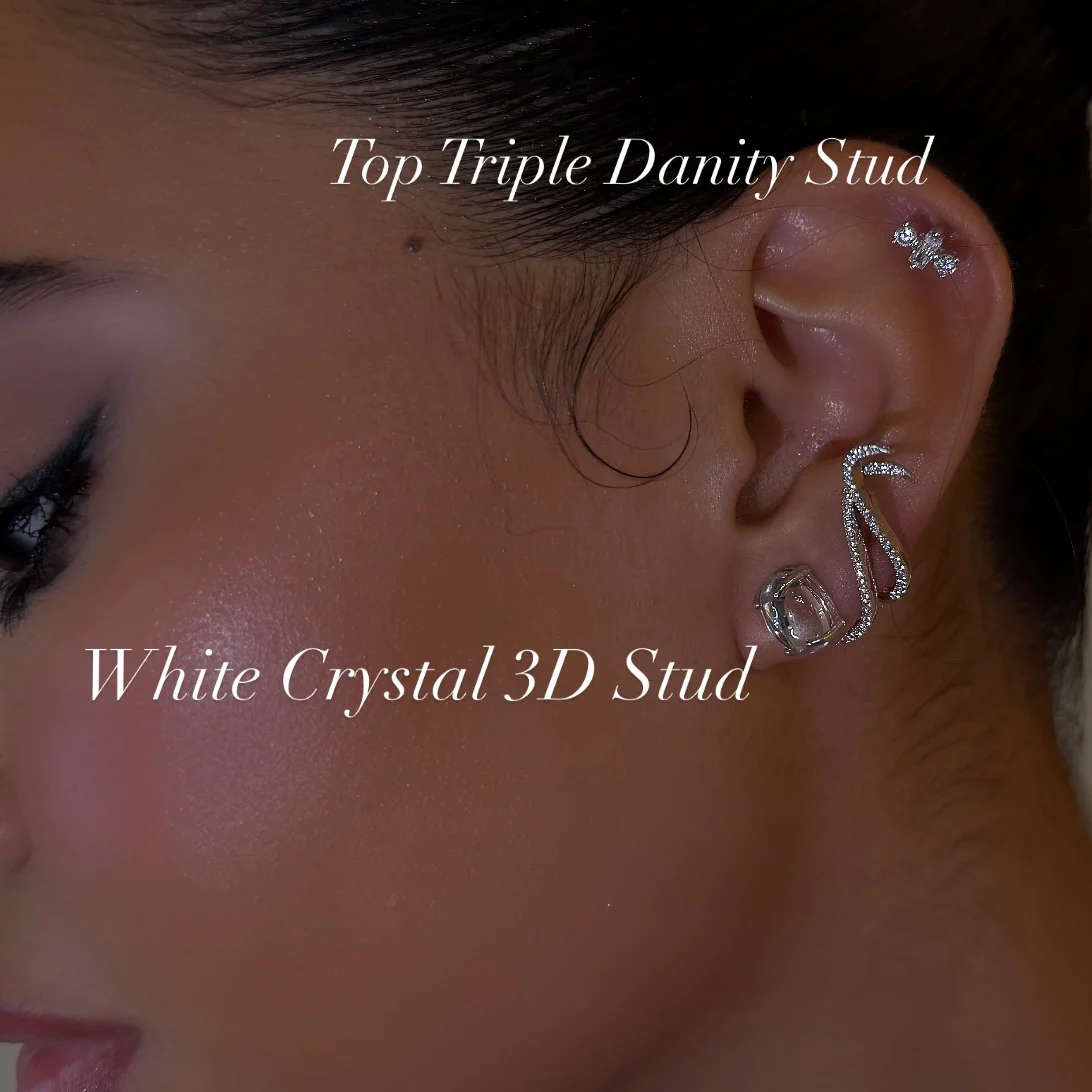 White Crystal 3D Stud - Image 2