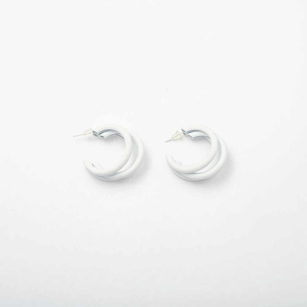 White Cuff Hoops