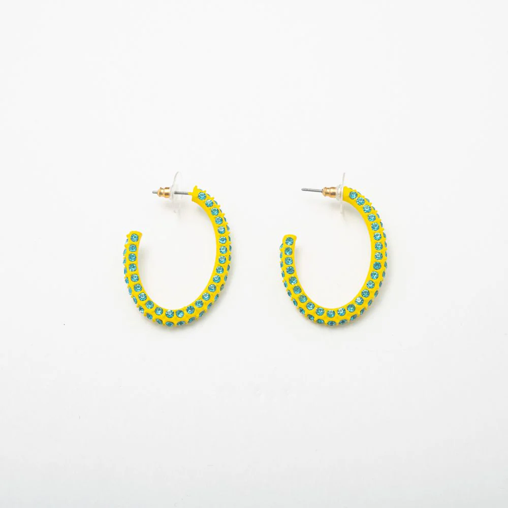 Yellow Polkadot Hoops